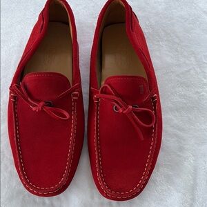 Red Suede Men's Loafers